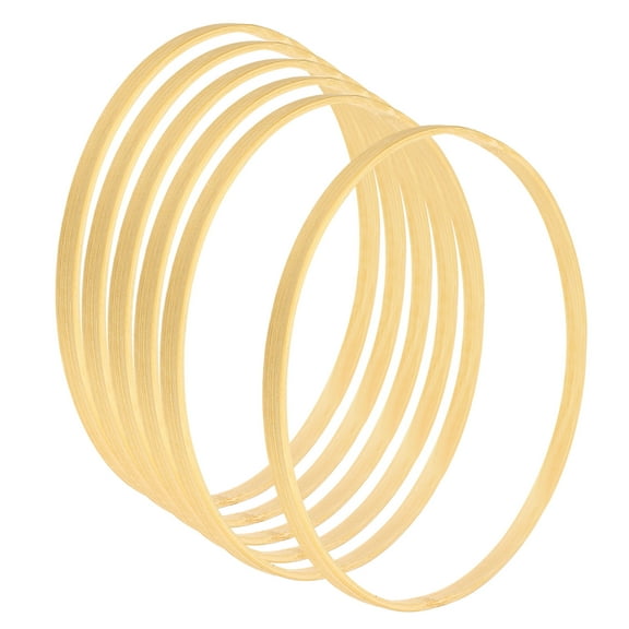 Uxcell 7.9" Wooden Bamboo Floral Hoop Rings for DIY Crafts Wedding Wreath 6Pack