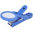 thumbnail image 1 of Coupe-Ongles, Coupe-Ongles en Acier Inoxydable Réglable avec Loupe, Effet Complet (Bleu), 1 of 8