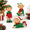 Christmas Elves, variant on Black Santa Wooden Christmas Figurine Set of 3 Festive Tabletop Decor