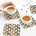 thumbnail image 7 of Disketp Retro With Joysticks Funny Coasters,6 Pcs Leather Coasters with Holder, Perfect Housewarming Hostess Gifts,Protect Furniture from Water Marks Scratch and Damage,Square, 7 of 7