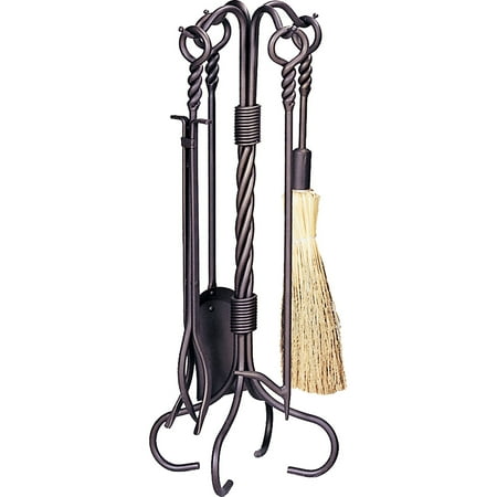 Uniflame Bronze Finish Fireplace Tool Set 5 Piece Walmart Com