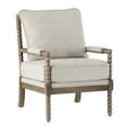 thumbnail image 4 of Duhome Elegant Lifestyle Dining Chair Contemporary Linen Solid Print 100% Solid Rubberwood Construction Armchair, Brown/Beige, 4 of 9
