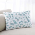 thumbnail image 2 of Teal Leaves Throw Pillow Cover 24 x 36 Inch Decorative Pillow Cover Summer Plants Flowers Vintage Pastoral Lumbar Pillowcase Seasonal Rectangle Cushion Case for Couch Sofa Bed Living Room, 2 of 7