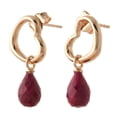 thumbnail image 3 of Galaxy Gold 14K Rose Gold Natural Ruby Dangle Earrings - July Birthstone - Passion & Protection - Fine Jewelry for Women, 3 of 7