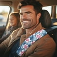 thumbnail image 3 of Uorisanigo Blue Sunflower Flannel Seatbelt Cushion Thick Plush Butterfly 2 Pack Universal Car Seat Belt Shoulder Strap Covers Soft and Comfortable Driving for Car Interior Accessorie, 3 of 7
