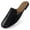 Black, variant on Ecetana Womens Mules Dressy Flats Shoes Slip On Slides Backless Loafers