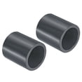 thumbnail image 1 of Unique Bargains UPVC Pipe Fitting 32mm Socket, 2 Pack Straight Coupling, Dark Grey, 1 of 5