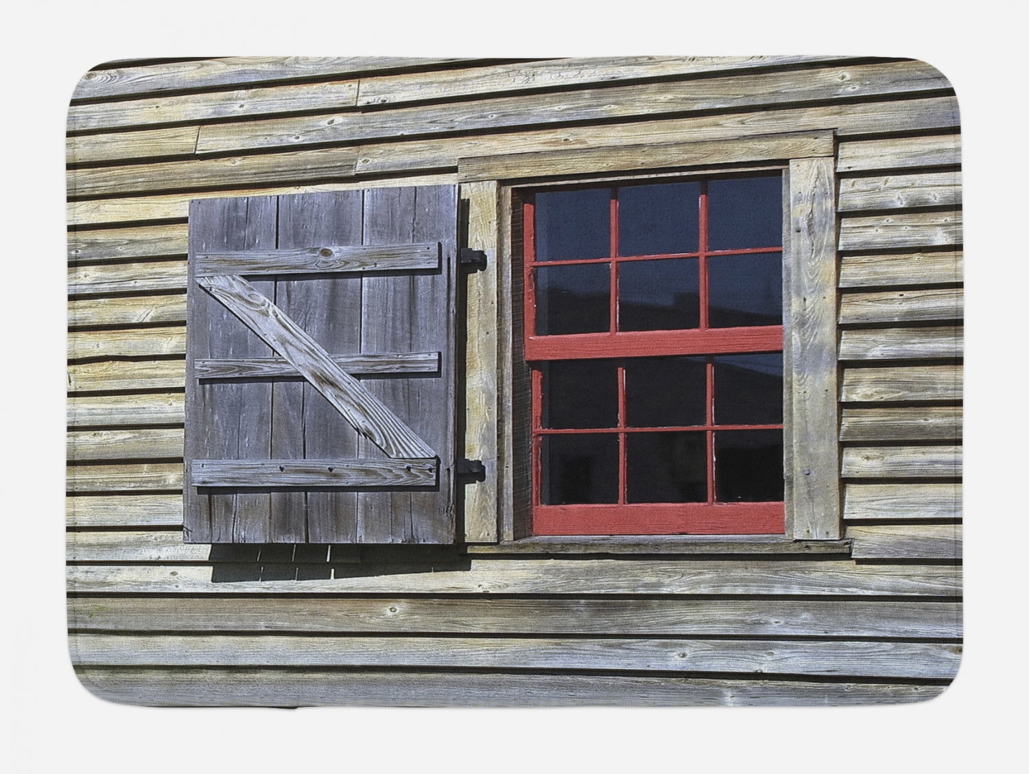Shutter Mat Country Bath Mat, Original Wooden Window Shutters in Historical Village ...