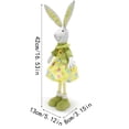 thumbnail image 2 of Easter Bunny Plush Doll with Easter Egg Print Dress & Ruffled Collar, Spring Rabbit Stuffed Animal for Easter Decor, Nursery Styling & Gift - 16.5 inch, 2 of 8