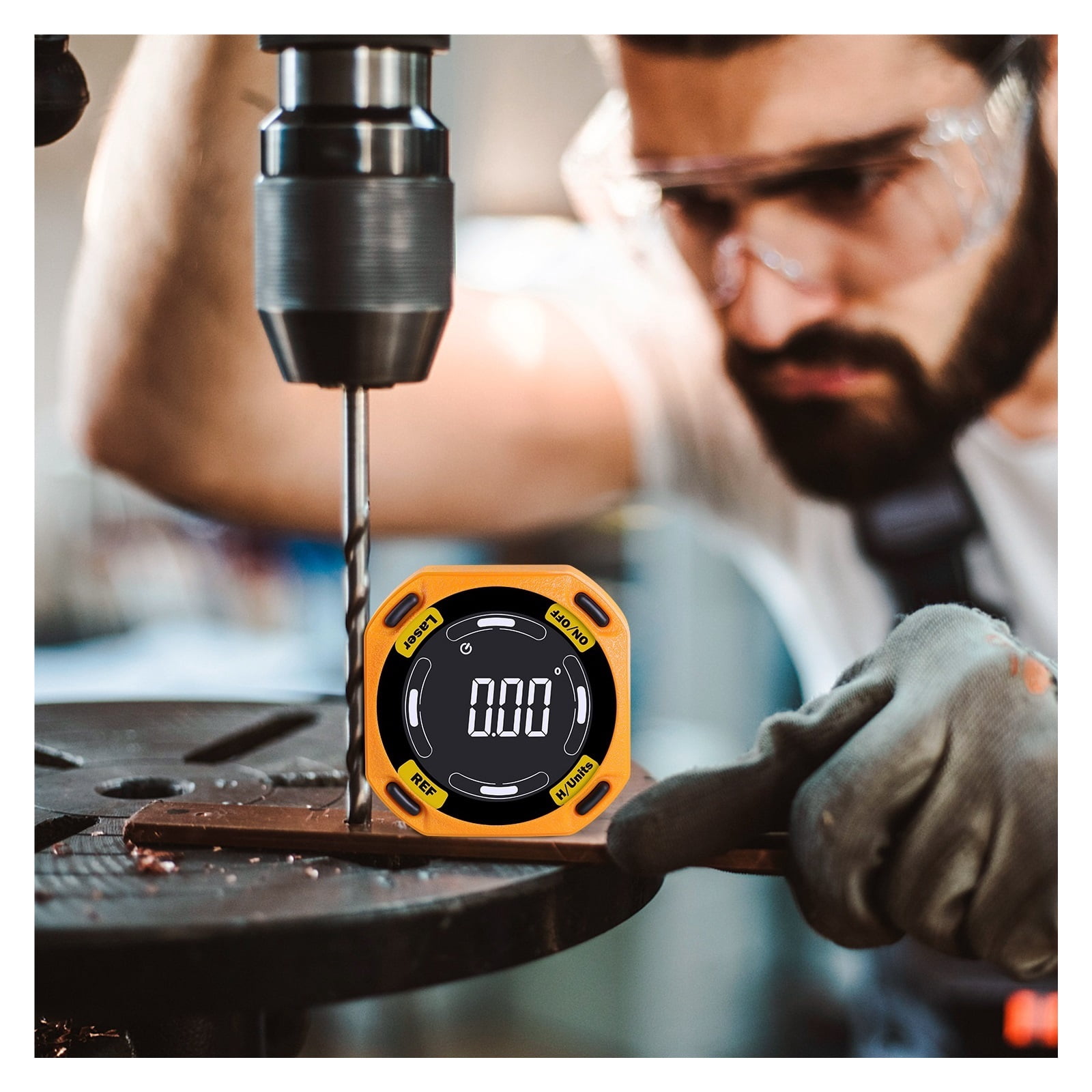 Laser Angle Finder Digital Inclinometer 3-in-1 Line Protractor 4X90 Degree Angle Gauge Level ,Water-Proof & Dust Resistant