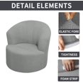 thumbnail image 3 of GUENG High Stretch Swivel Barrel Chair Cover, Jacquard Round Armchair Slipcover(Color : 12, Size : 1PCS), 3 of 17