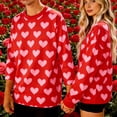 thumbnail image 1 of TaTaai Couple Crew Neck Printed Sweatshirt, Valentine's Day Gift Unisex Long-Sleeve Gift, 1 of 8