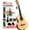 Ash White, variant on Pyle Beginner Acoustic Guitar Kit, 1/4 Junior Size All Wood Instrument for Students and Adults, 30" Natural Gloss