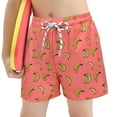 thumbnail image 2 of Toddler Boys Swim Trunks Quick Dry Boys Swim Shorts with Mesh Liner Beach Toddler Boys Bathing Suit Pink Orange Banana 4T, 2 of 7