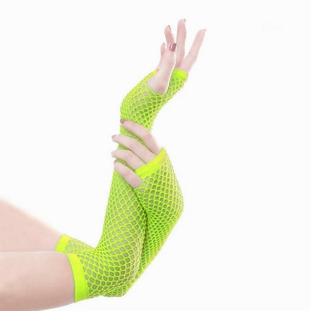 

ZMHEGW New Women s Fashion Long Length Fishnet Fingerless Gloves Party Gloves Mittens Toddler Gloves Mittens Women