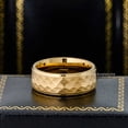 thumbnail image 3 of Jewelry Avalanche Hammered Finish Gold IP Tungsten Carbide Wedding Band 8mm Anniversary Ring size 10, 3 of 4
