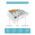 thumbnail image 5 of Quilts Twin Size Bedding Set, Blue Plaid Cat Lightweight Quilted Comforter, Funny Cute Fish Leaves Bubble Soft Reversible Bedspread Coverlet with Pillow Covers for All Season, 68" x 86", 5 of 7