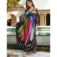 thumbnail image 3 of Vestido kaftán KECVOT talla grande con mangas murciélago, largo, 3 of 8
