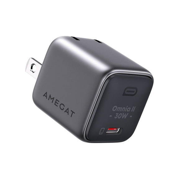 AMEGAT USB C GaN Charger 30W, Foldable PPS Fast Wall Charger for iPhone 15/15 Plus/15 Pro/15 Pro Max/14/14 Pro Max/13, Galaxy 23, iPad