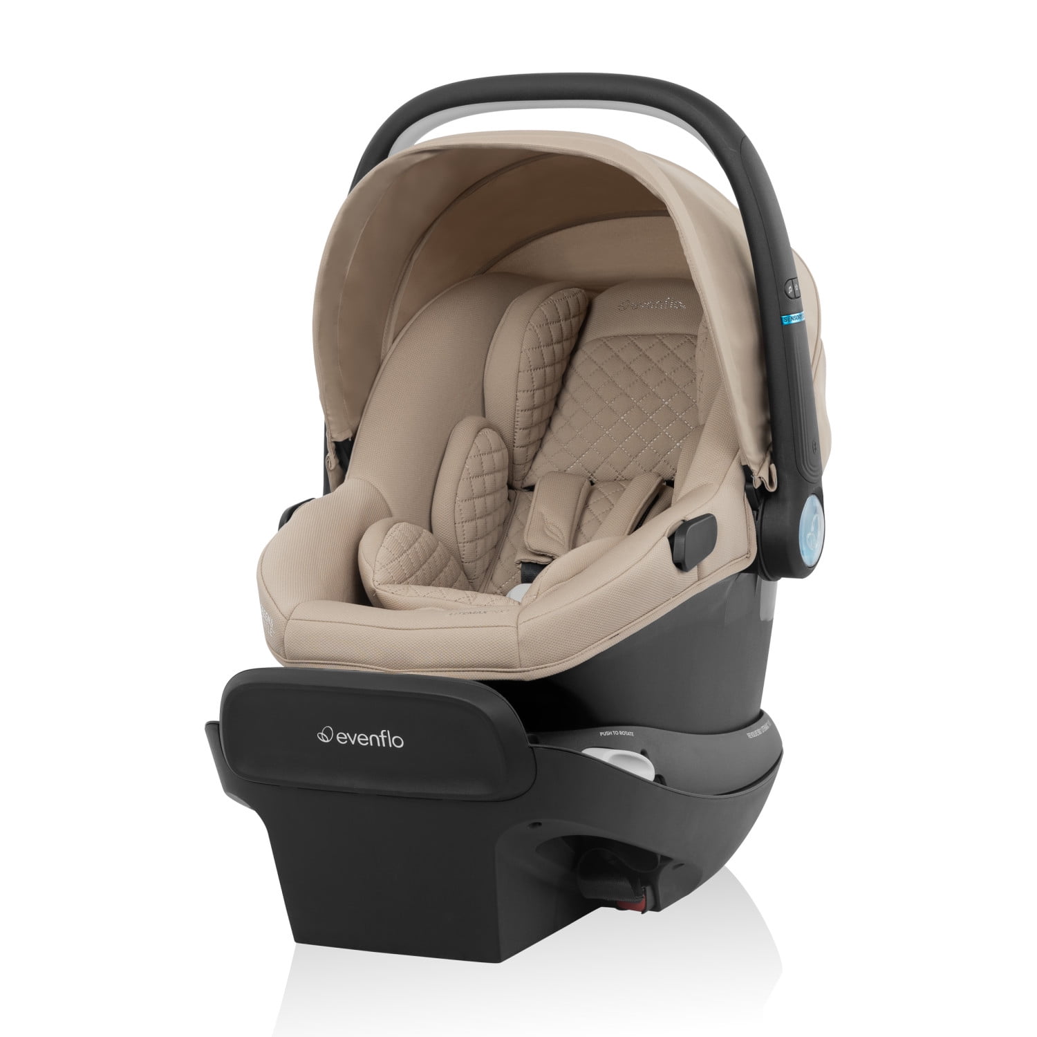 Evenflo Revolve180 LiteMax NXT Rotational Infant Car Seat with SensorySoothe (Topaz)