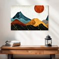 thumbnail image 2 of Elephant Stock Abstract Marble Mountains Wall Art - Horizontal Canvas Wall Art - Lobby Wall Decor - Nature Canvas - Teal And Blue Decor - 24" x 16", 2 of 8