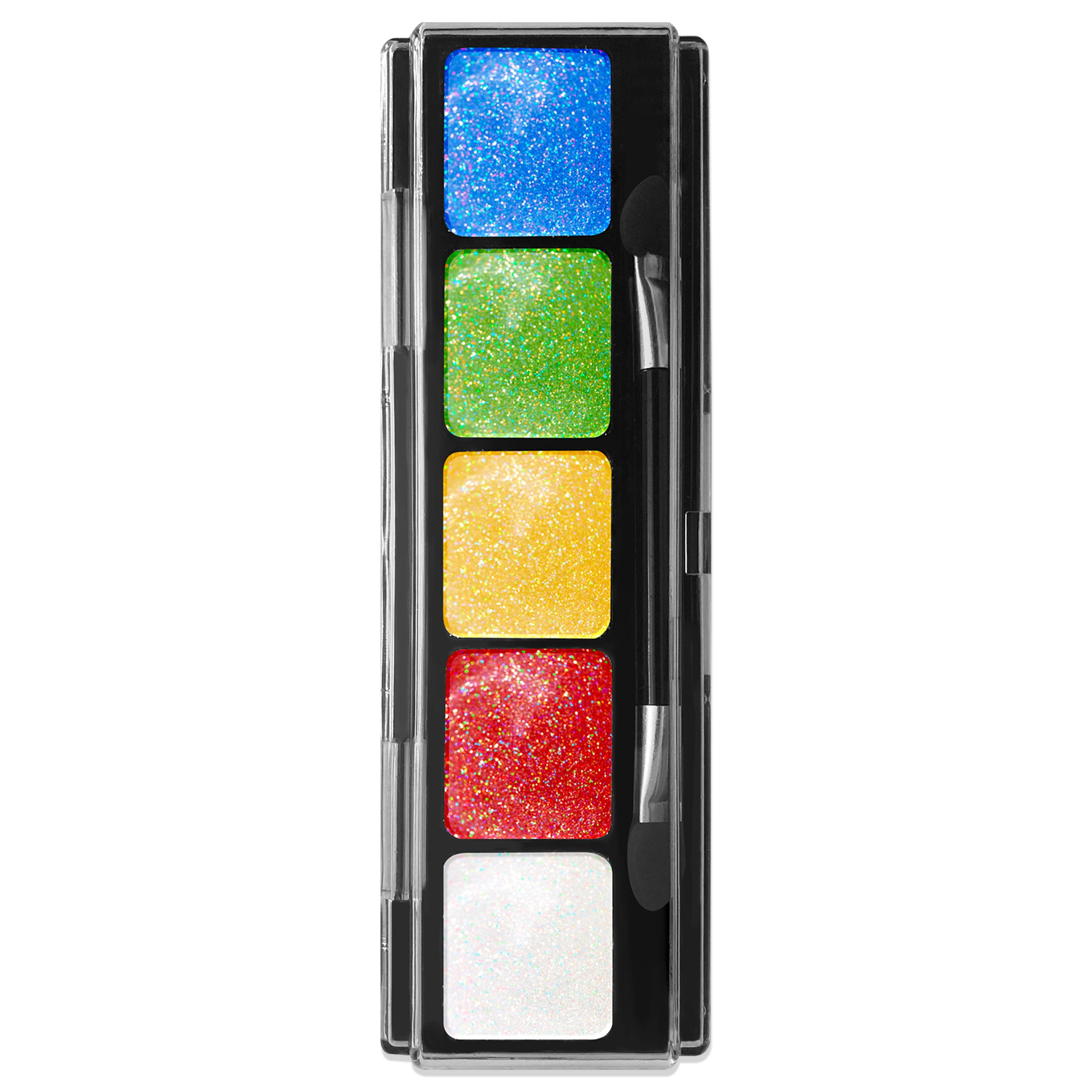 Uptown Ghouls 5 Color Glitter Makeup Palette by Woochie, Halloween Glam Kit