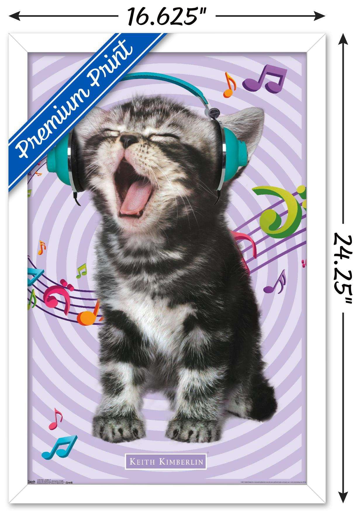 Keith Kimberlin - Kitten - Singing Wall Poster, 14.725" x 22.375", Framed