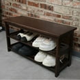 thumbnail image 3 of CONSDAN Shoe Bench Rack for Entryway, USA Grown Hickory Shoe Rack Bench, Wooden Bench with Shoe Storage for Entryway, Entrance Hallway, Bedroom, Living Room, 3-Tier, Extra-Large, 3 of 7