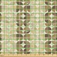 thumbnail image 2 of Ambesonne Vintage Fabric by the Yard Upholstery, Circle Pieces Pattern Art, 10 Yards, Pale Chocolate and Camel, 2 of 5