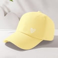 thumbnail image 5 of Women's Low Profile Baseball Cap with Heart Detail, Distressed Wash Adjustable Dad Hat, Cotton Unisex Casual Sun Hat for Daily Wear and Outdoor Activities Light Yellow, 5 of 6