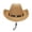 Khaki, variant on Straw Cowboy Hats for Women Summer Holiday Casual Sun Hat with Adjustable Lanyard Windproof Western Cowboy Style for Outdoor Shade and Travel