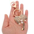 thumbnail image 5 of KAKOWELY purse charms 2pcs Elegant Pearl Keychain With Sparkling Rhinestone Coconut Tree Charm Backpack Decor Keychain Backpack Accessories Key Ring Bag Pendant, 5 of 5