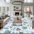thumbnail image 3 of 5'x7' Area Rugs for Living Room Bedroom, Blue Teal Coastal Washable Rug Carpet Runner Indoor Outdoor, Coral Starfish Seaside Summer Beach Non Slip Floor Mats Area Rug for Kitchen, Nursery, 3 of 8