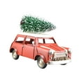 thumbnail image 1 of Adorno de camión retro navideño, camioneta coleccionable hecha a mano con para almacenamiento en la parte de la repisa de grande, 1 of 8