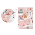 thumbnail image 5 of Yayeee Garden Flag 12" x 18" Double Sided Outdoor Yard Lawn Holiday Decorations, Pink Christmas Snowman, 5 of 6