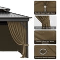 thumbnail image 6 of Kimunuk Outdoor Replacement Curtains for 10' X 12' Gazebo, Waterproof 4-Panels Khaki Gazebo Universal Privacy Sidewall Curtains with Zipper for Patio Garden Backyard, Curtain Only, 6 of 8