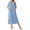 Light Blue, variant on Ekouaer Women Zipper Robes Knit Short Sleeve House Coat Soft Bathrobe Full Length Housecoat Dressing Gown with Pockets