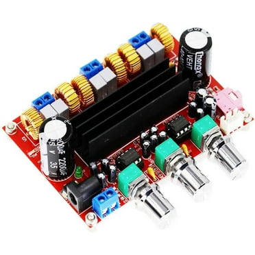 Treedix TPA3116 2.1-Channel Audio Amplifier Board DC12V-24V 2x50W   100W Subwoofer Output Power AMP Module Board Speaker