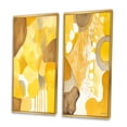 thumbnail image 3 of Designart "Retro Mustard Dreams Watercolor IV" Modern Midcentury Framed Wall Art Set Of 2 - Mid-Century Yellow Gallery Wall Frame Set For Home Decor, 3 of 6