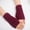 Wine, variant on Diamond Cable-Knit Fingerless Wrist Cuffs Stretchy Rib Edge For Studio Shooting Sessions Beige