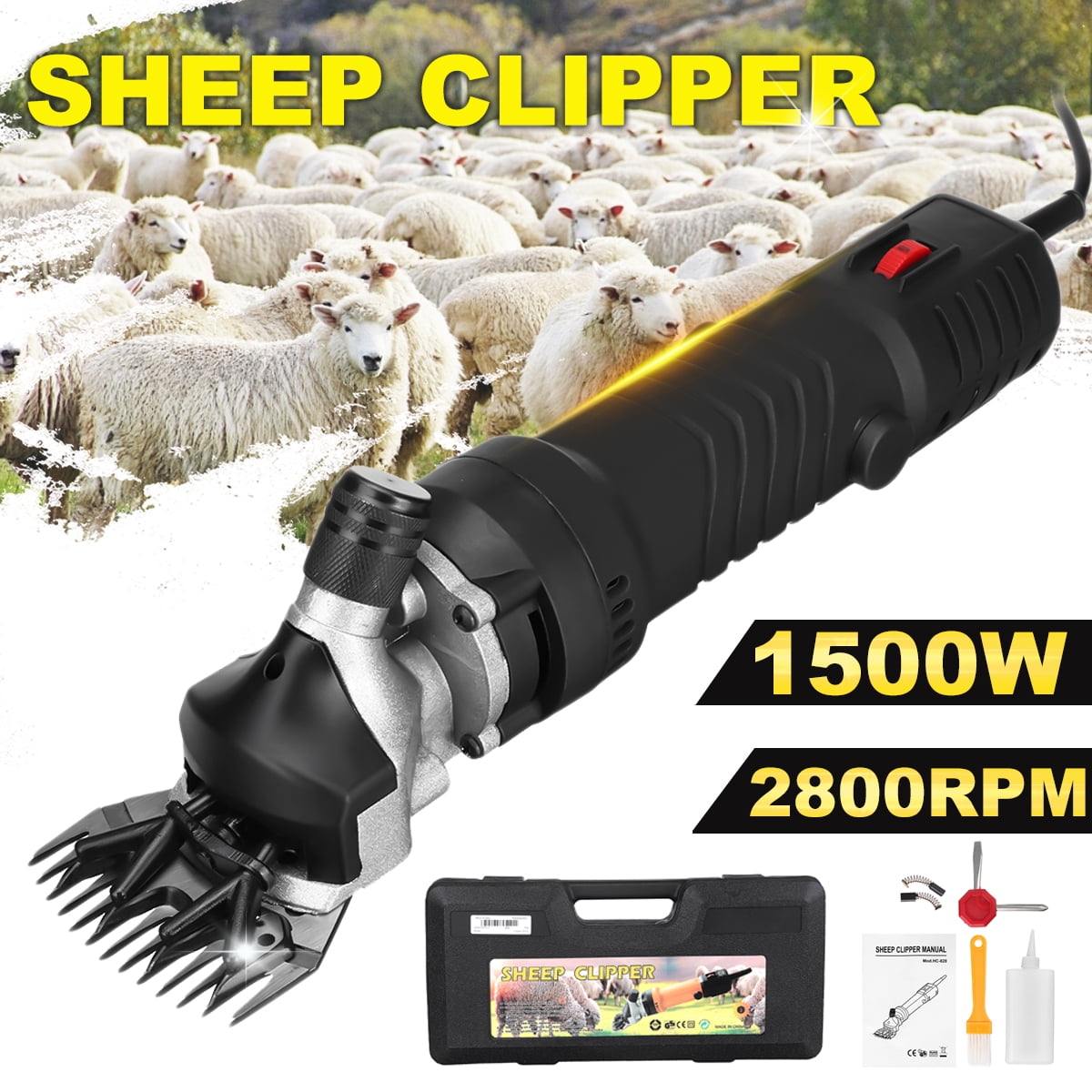 Electric Farm Supplies Sheep Goat Shears Animal Shave Grooming Clippers 6 Speed 