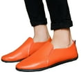thumbnail image 3 of Rrunsv Mens Shoes Men's Loafer Shoes Noble Slip-on Loafers Orange,43, 3 of 5