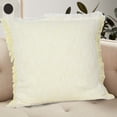 thumbnail image 5 of Ox Bay Bennett 20" x 20" Yellow/Ivory Solid Fringed Cotton Adult Decorative Throw Pillow Cover, 5 of 9
