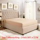 thumbnail image 2 of Ropa de cama, sábana ajustable de bolsillo profundo, sábana de microfibra cepillada doble suave y sedosa de lujo para hotel, sábana de bolsillo profundo, juego de 2, tamaño King, marrón, 2 of 5