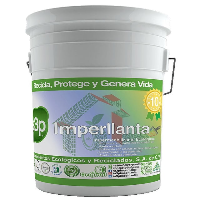 Impermeabilizante A3P llanta 10 años Gris Claro Cubeta 19 litros