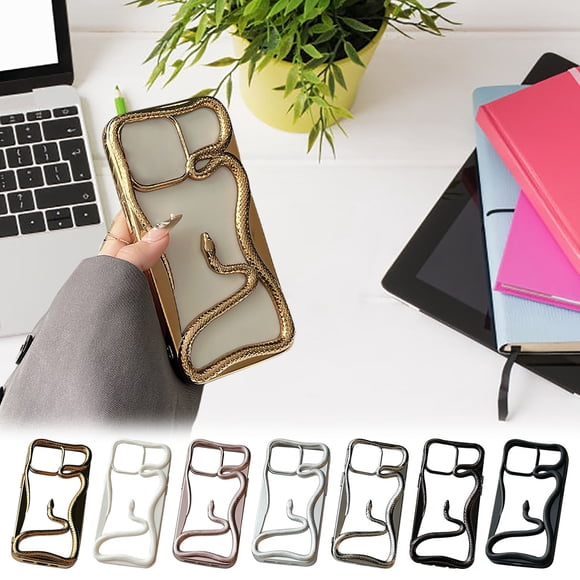 MORESEC 7Pcs Phone Case, Snake Weave Design Phone Case for iPhone 16, Protective Skeleton Case with Non Slip Grip, Stylish Crossbody Accessory