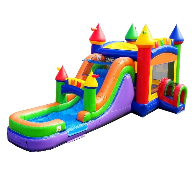 Pogo Mega Inflatable Water Slide Bounce House Combo with Blower