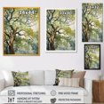 thumbnail image 4 of Designart "Essence of Green Trees in Africa" Floral Framed Wall Art - Global Brown Tree African Entryway Framed Wall Art, 4 of 6