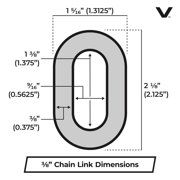 VULCAN Security Chain and Lock Kit - 3/8 inch x 6 foot (+/-2 inches) - Cannot Be Cut With Hand Tools