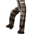 thumbnail image 4 of Fashion Women's Solid High Waisted Pants Ladies Drawstring Casual Pants, 4 of 4
